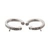 Brass Micro Pave Cubic Zirconia Ear Cuff Findings KK-K426-09P-1