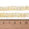 Electroplate Transparent Crackle Glass Beads Strands EGLA-Q135-01A-B03-4