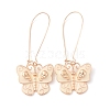 Enamel Butterfly with Skull Hoop Earrings EJEW-WH0017-43KCG-A-1