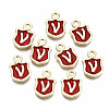 Alloy Enamel Charms ENAM-T012-03V-RS-1