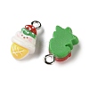 Christmas Opaque Resin Pendants RESI-I352-01P-02-2
