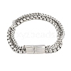 201 Stainless Steel Multi-strand Bracelets LS-BJEW-H633-02P-2