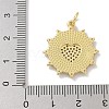 Brass Micro Pave Cubic Zirconia Pendants KK-M300-29G-3