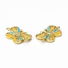 Brass Micro Pave Cubic Zirconia Connector Charms KK-E068-VB407-3-3