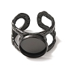 Hammered 304 Stainless Steel Cuff Ring Components SA-CBAC0DF-02C-EB-2