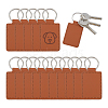 16Pcs Rectangle PU Leather Keychains KEYC-DC0001-45B-1