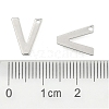 Tarnish Resistant 304 Stainless Steel Letter Charms X-STAS-O072-V-3