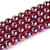 Electroplate Transparent Glass Beads Strands GLAA-T032-T8mm-AB20-1