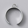 Stainless Steel Open Cuff Finger Ring Components STAS-WH0029-40A-P-2