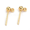 304 Stainless Steel Ball Post Stud Earring Findings STAS-Z035-01G-E-1