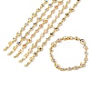 Brass Link Chain Bracelets for Women BJEW-D387-03G-2