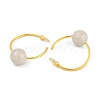 Round Brass Enamel Hoop Earrings for Women EJEW-Q391-35G-03-3