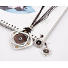 Rhombus Alloy Enamel Stud Earrings & Pendant Necklaces Sets FS-WGC3B96-05-1