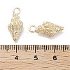 Brass Micro Pave Cubic Zirconia Pendants KK-C077-04G-3