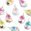 10Pcs Transparent Glass Pendants GLAA-YW0004-27-4
