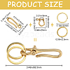 CRASPIRE 1PC U-Shaped Brass Key Hook Shackle Clasps KK-CP0001-05A-2