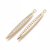 Brass Micro Pave Cubic Zirconia Pendants KK-T038-350G-2