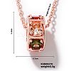 Brass Colorful Rhinestone Pendant Necklaces for Women IM3038-5-1