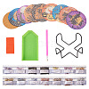 Halloween DIY Diamond Painting Cup Mat Kits DIY-TAC0012-71-14