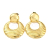 Croissant Shape Rack Plating Brass Dangle Stud Earrings EJEW-K263-04G-1
