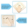 Olycraft 4Pcs Unfinished Natural Wood Photo Frames WOOD-OC0002-55B-3