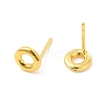 Brass Hollow Out Initial Letter Stud Earrings for Women EJEW-A044-01G-O-2