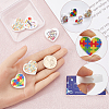 SUNNYCLUE 8Pcs 4 Style Heart Silicone Focal Beads SIL-SC0001-65-3