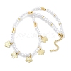 6mm Round ABS Imitation Pearl Beaded Necklaces NJEW-P317-12B-G-2