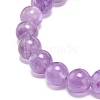 Natural Amethyst Beaded Stretch Bracelet BJEW-JB08879-05-5