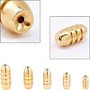 Brass Grooved Bullet Shape Weights Fishing Sinkers KK-FH0001-02G-5