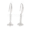 Anti-Tarnish Rhodium Plated 925 Sterling Silver Earring Hooks STER-D035-35P-1