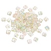 Electroplate Transparent Glass Beads GLAA-A045-03-2