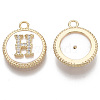 Brass Micro Pave Cubic Zirconia Pendants KK-R130-034-H-NF-2