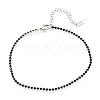 304 Stainless Steel Rhinestone Cup Chain Bracelets AJEW-B004-01A-1