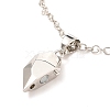 Rack Plating Alloy Heart Pendant Necklaces Sets NJEW-B081-08A-9