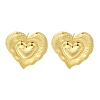 Rack Plating Heart Brass Stud Earrings EJEW-I310-25G-2