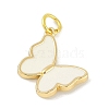 Brass Enamel Pendants KK-B114-16G-01-2