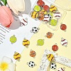 36Pcs 6 Styles Alloy Enamel Connector Charms ENAM-YW0008-07-4
