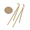 Brass Tassel Chain Drop Earrings  for Women EJEW-JE05744-01-3