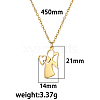 304 Stainless Steel Mother Child Silhouette Mama Pendant Necklaces for Women WI4645-1-3