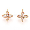 Brass Cubic Zirconia Pendants X-KK-S336-08G-2