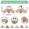 6Pcs 6 Styles Alloy Rhinestone Cabochons FIND-SC0009-45-2