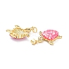 Real 18K Gold Plated Brass Micro Pave Clear Cubic Zirconia Pendants KK-D004-05G-E-3