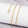 Brass Curb Chain Necklaces X-NJEW-K123-09G-3