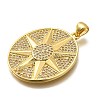 Rack Plating Brass Micro Pave Cubic Zirconia Pendants KK-L226-056G-2