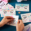 9 Sheets 9 Style Creative Fluorescent Face Tattoo Paper Stickers STIC-TA0002-01-15