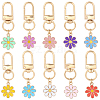 20Pcs 10 Colors Alloy Enamel Pendant Decorations HJEW-SC0002-84-1