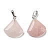 Natural Rose Quartz Pendants G-C066-07D-2