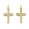 Brass Micro Pave Cubic Zirconia Pendants X1-KK-C092-21B-G-1