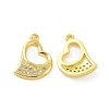 Brass Micro Pave Cubic Zirconia Charms KK-E068-VF182-1